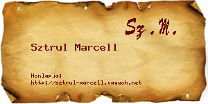Sztrul Marcell névjegykártya